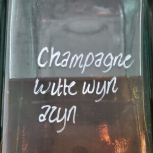 fbeelding fles champagne witte wijn azijn