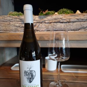 Afbeelding fles les freses moscatell blanc sec witte wijn
